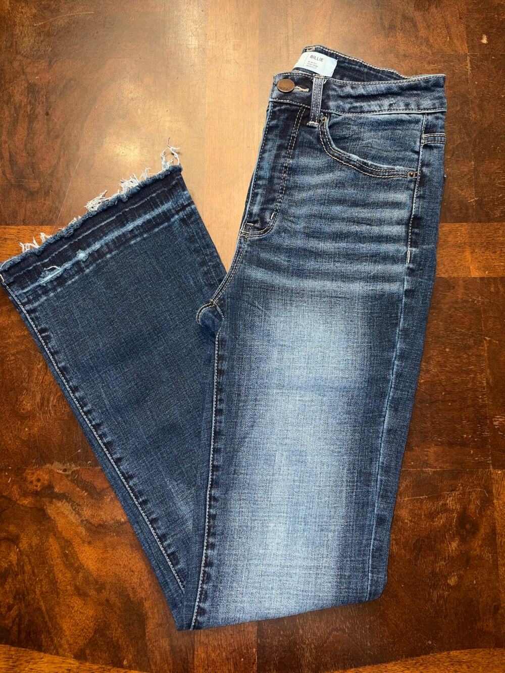 BKE Billie Slim High Rise Bootcut Jeans 25x29.5 Dark Wash